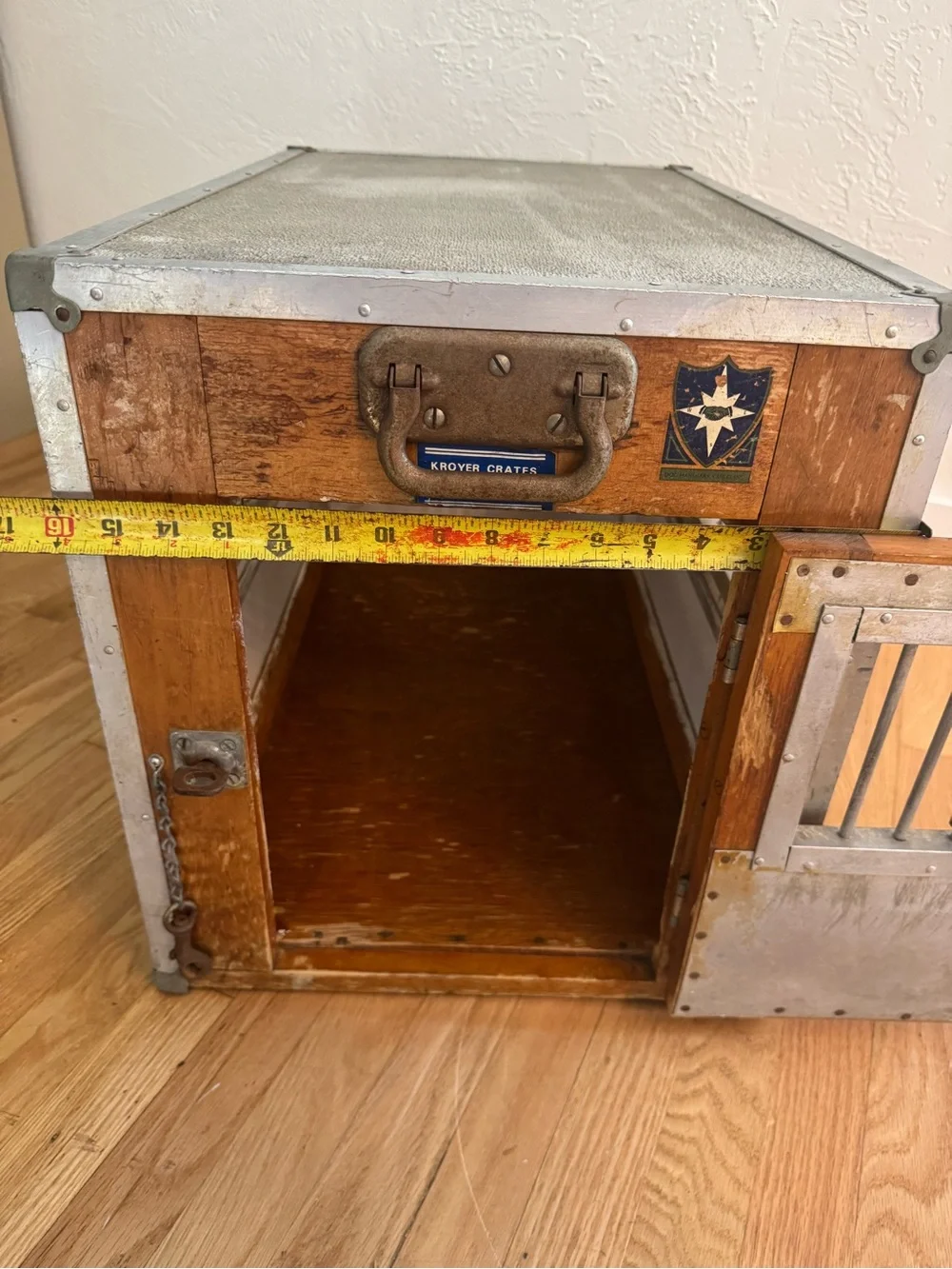 Rare 1960s Kroyer Crates Dog Handlers’ Guild Wooden Travel Kennel
